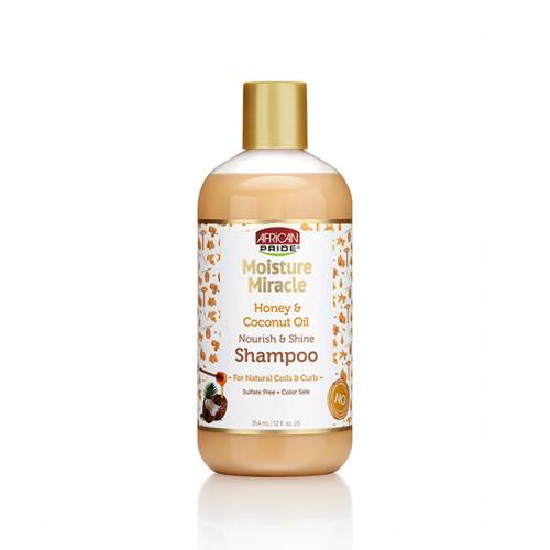 African Pride Moisture Miracle Honey&Coconut Oil Nourish & Shampoo 12oz African Pride Moisture Miracle Honey&Coconut Oil Nourish & Shampoo 12oz